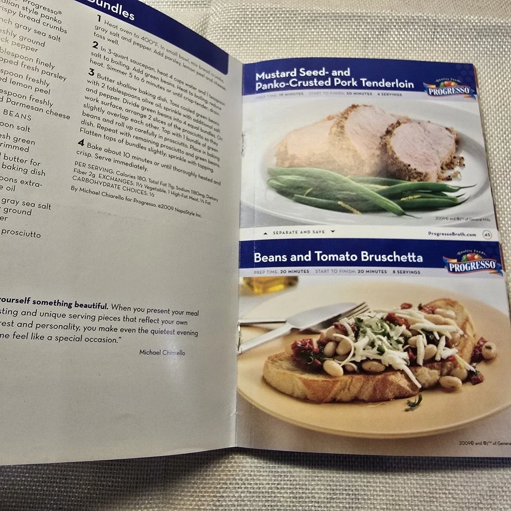 Progresso Soups & More Cookbook Pillsbury Classic #337 Michael Chiarello Recipes